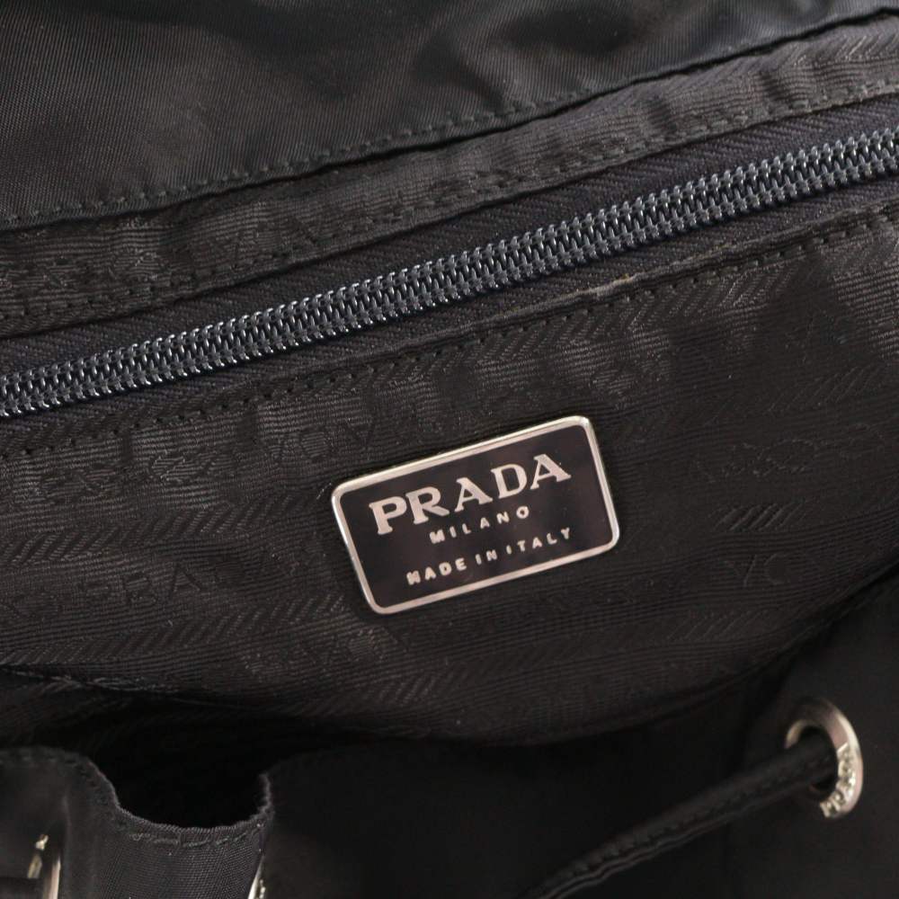 Prada Nylon Backpack Bag Pack Triangular Plate Do… - image 8